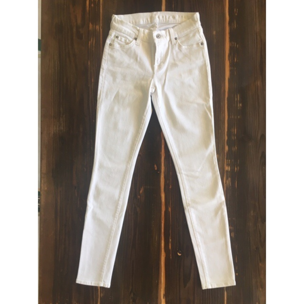 7 For All Mankind Skinny White